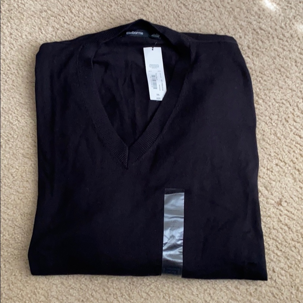 NWT Men’s Claiborne Cashmere blend V Neck sweater